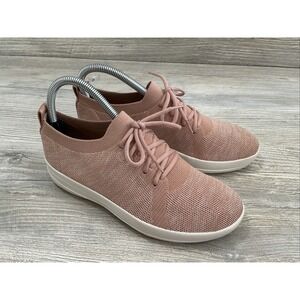 FitFlop F-Sporty Uberknit Slip-On Sneaker Mink Pink Sneakers Women's Size 6